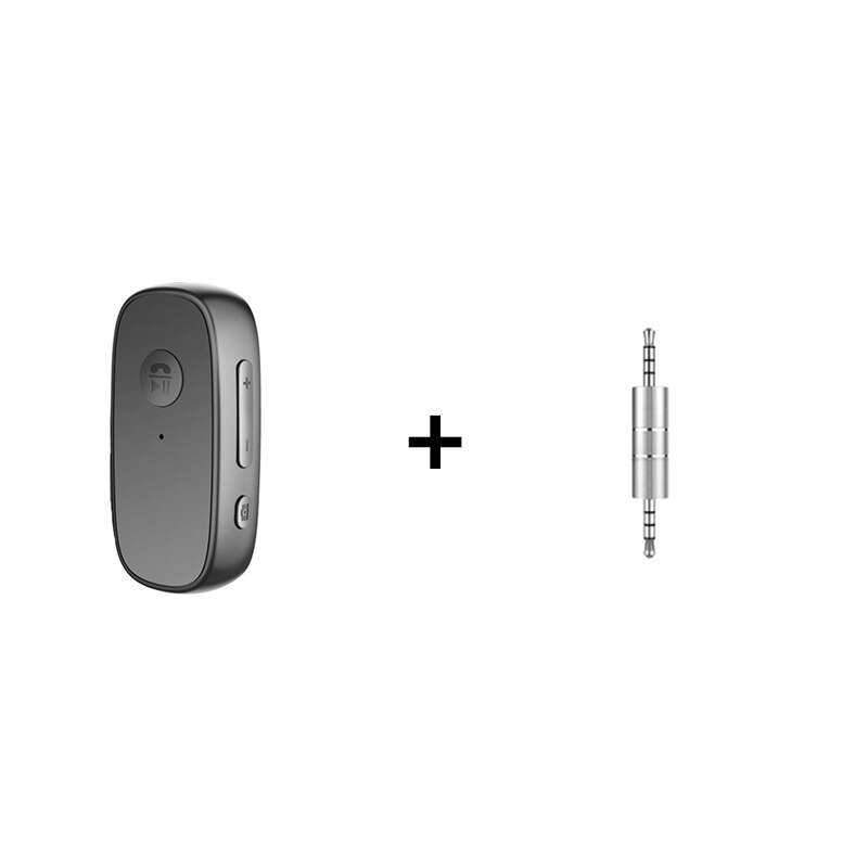 Jinserta lavalier bluetooth 5.0 mottagare hörlurar adapter en nyckel fjärrkamera stöd för hifi tf-kort musikuppspelning: Svart