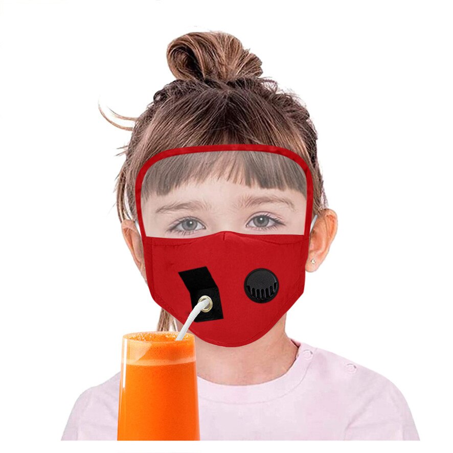 Enfants filles protéger les yeux anti-poussière bouclier reniflard trou à boire paille transparente protection contre la poussière