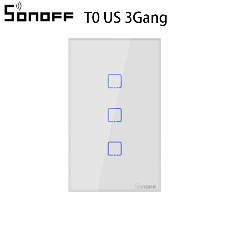 SONOFF T0 TX Clever WiFi Clever Schalter mit 1/2/3 Gang Drahtlose Wifi Schalter für Alexa Google Heimat Clever Heimat Clever Heimat EU & UK & uns: uns 3Gang