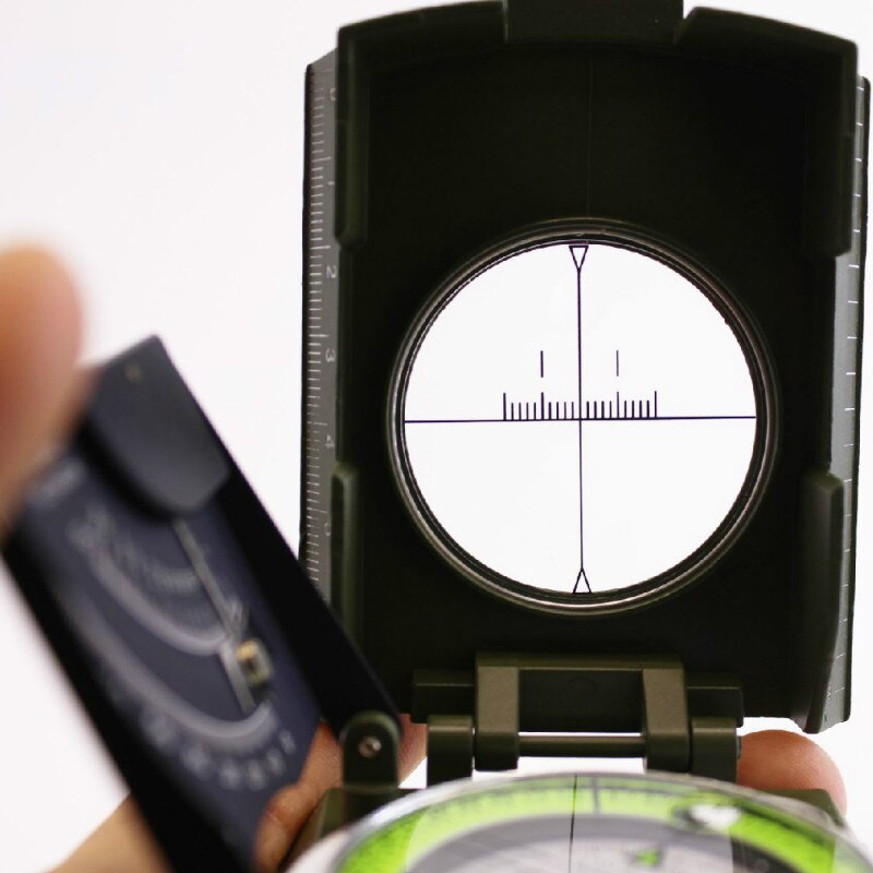 Multifunctional American Compass with Scale, Level, Vertical Dial, Incline Meter, Luminous Survival Source Outdoor Compass
