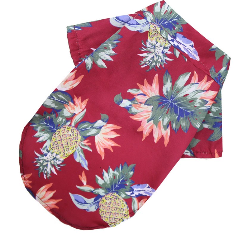 Ropa de verano para perros, camiseta fresca de playa de estilo Hawaiano para perros y gatos, camisetas transpirables para perros, disfraces para perros Chihuahua, ropa para cachorros: Gris claro / S