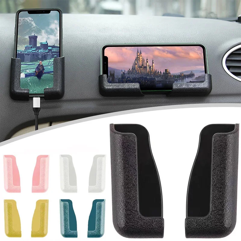 Multifunctionele auto telefoon houder portabiliteit plakkerige beugel lichtheid mobiele telefoon mount geen ruimte bezetten auto interieur accessoires