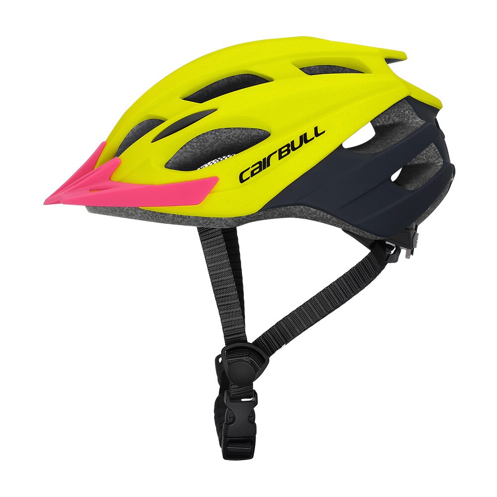 Cairbull Casque De Vélo Visière VTT casque PC + EPS Hommes Femmes loisirs En Plein Air Sport vélo De Route Casque De Vélo Vélo Équipement 55-61cm: yellow black
