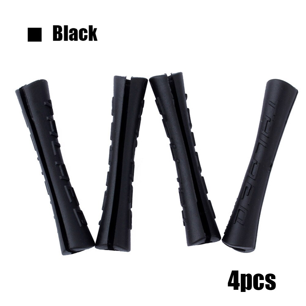 4 Stuks Fiets Kabel Rubber Protector Lijn Pijp Mouw Voor Mountainbike Fietsen 2 Kleuren Ultralight Shift Brake Frame Bescherming: black