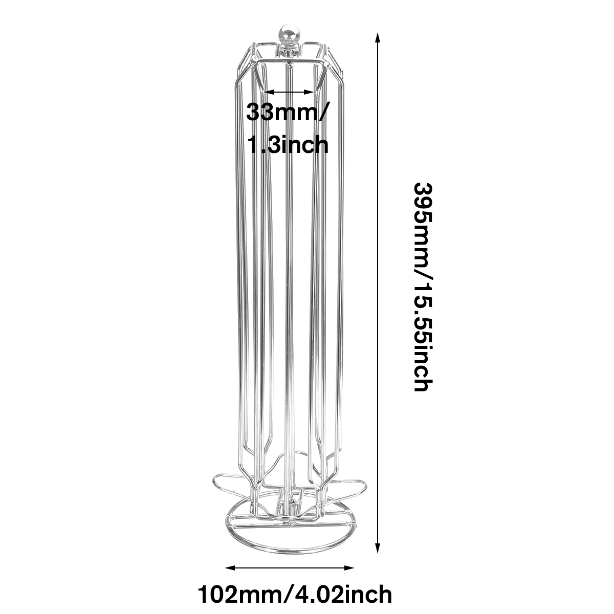 Soporte metálico para cápsulas de café, soporte Chapado en cromo y hierro para café, soporte para cápsulas de café de 40 Uds.