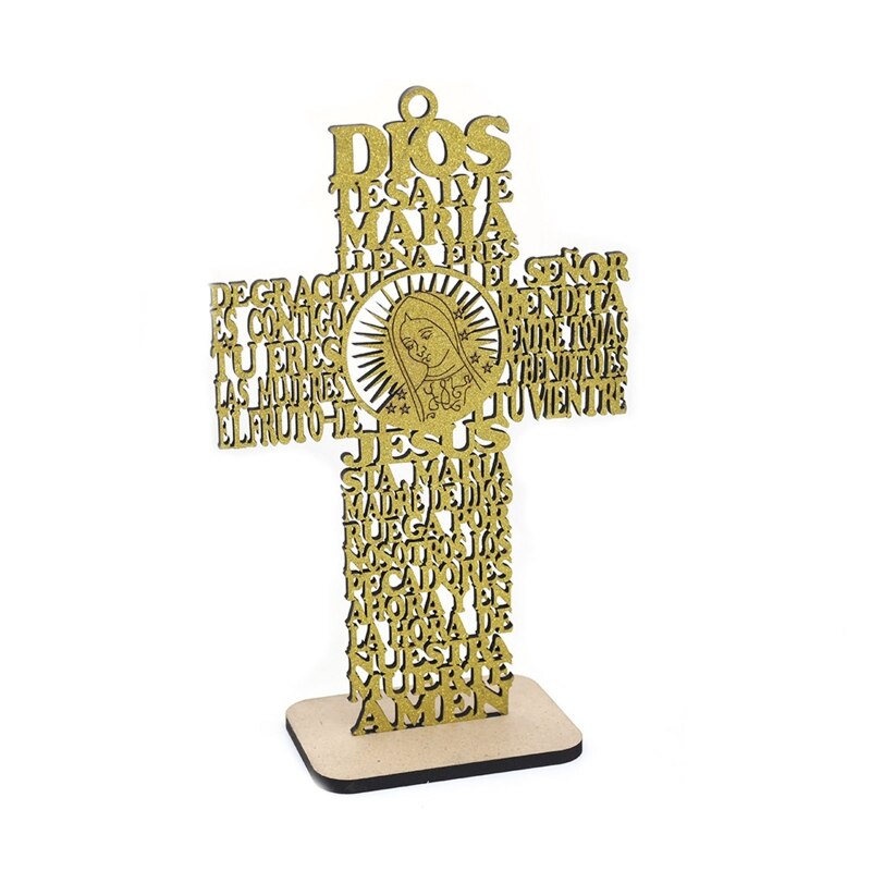 Handgemaakte Kruis Religieuze Kruis Decor Houten Kruis Home Decor Hand Gesneden Muur Kruisen Voor Woonkamer Nursery Wedding: Gold