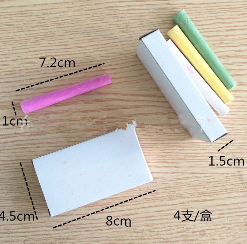 4 unids/caja tiza sin polvo pluma yeso pintura Graffiti pluma blanco tiza pizarra pluma Papelería para manualidades Accesorios