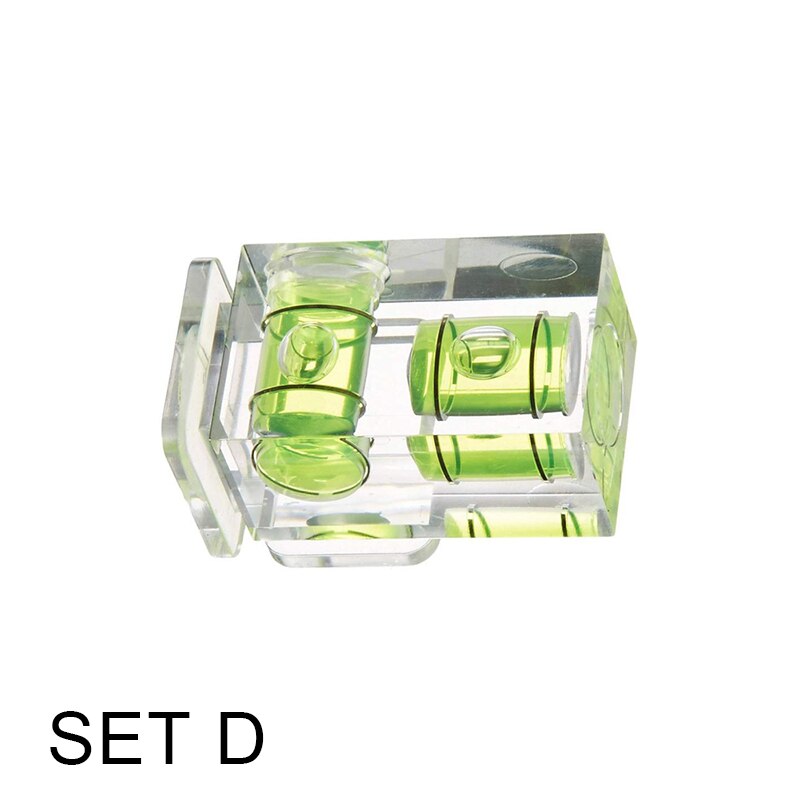 3 Axis 2 Axis Camera Level Shoe Waterpas Shoe Cover Bubble Niveau Bescherming Cap Voor Dslr Slr camera Accessoires: SET D