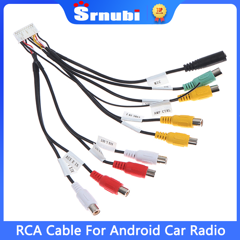 RCA Kabel Universal- Auto Stereo Radio Ausgang Draht Aux-in Adapter mit mikrofon zubehör Video ausgang eingang Audio- Subwoofer