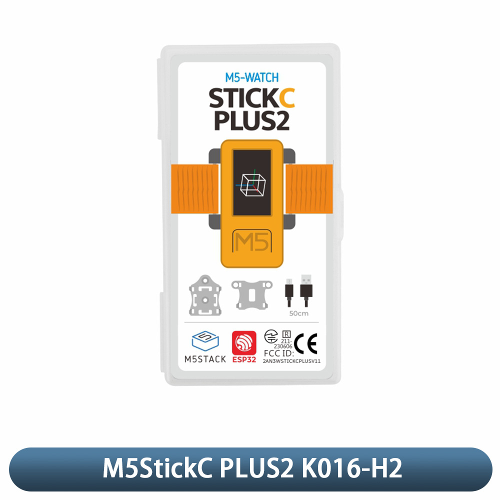 M5Stack M5Stickc plus2 ESP32-PICO Kit de desarrollo IoT Pantalla TFT de 1,14 pulgadas Dispositivo portátil tipo reloj para controlador IoT: YELLOW