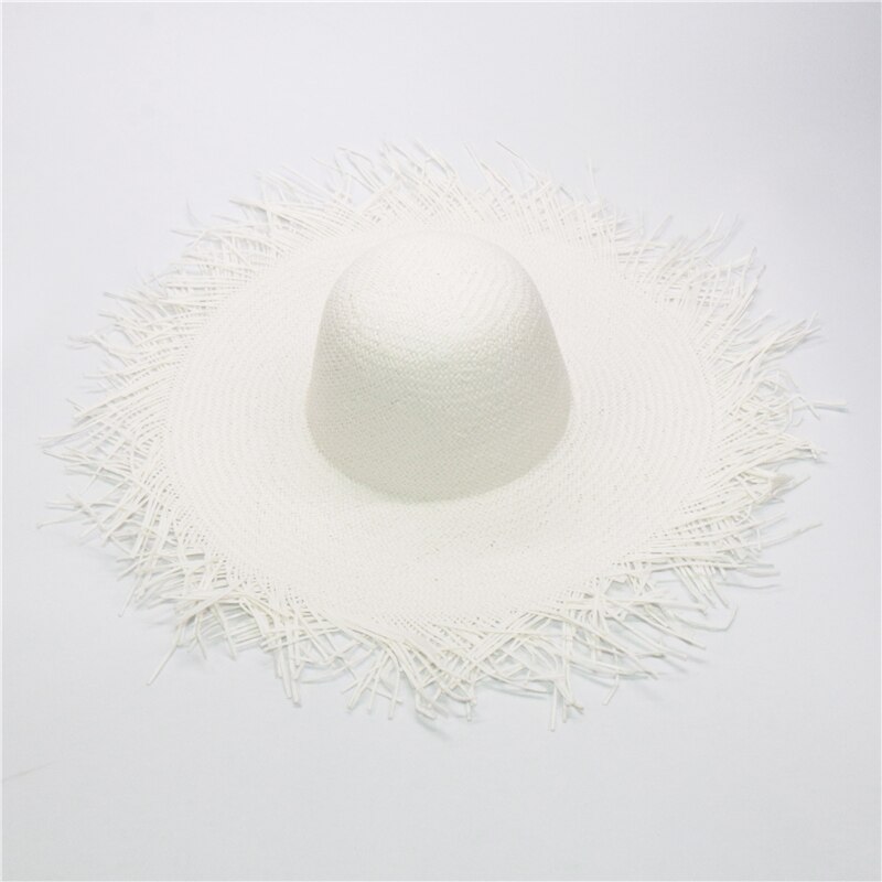 Sombreros de playa esponjosos de 9 colores para mujer, sombreros de Sol de ala ancha para verano, accesorios de playa para vacaciones, , NH967