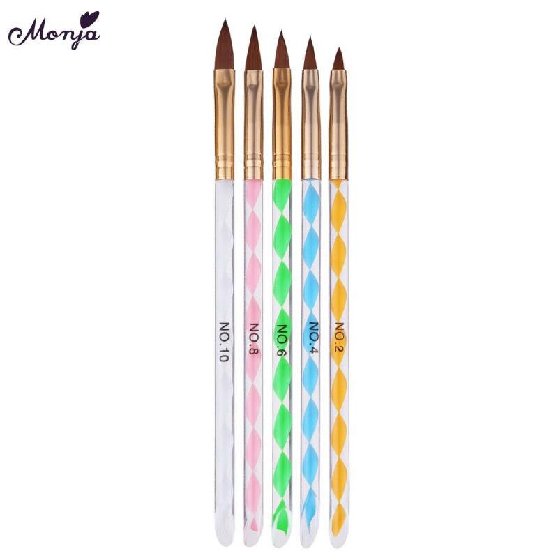 5Pcs Nail Pen Professionele Nail Art Tool Swirl Marbleizing Staal Puntjes Pen Nail Puntjes Pen Manicure Nail Art Tool nail Art: Default Title