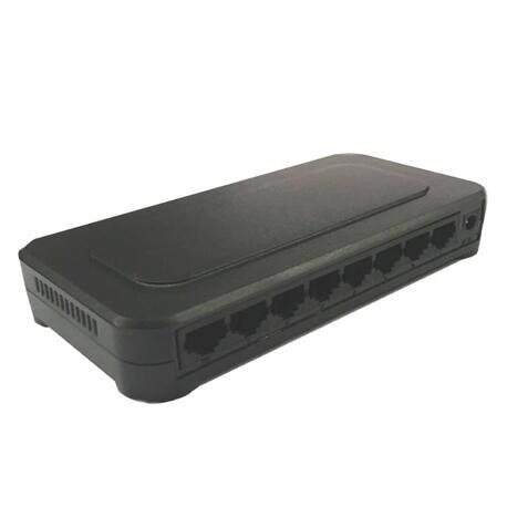 10 / 100 mbps  rj45 8- poorts snelle ethernet-switch lan-hub us eu-stekker 5v adapter voeding netwerkswitch