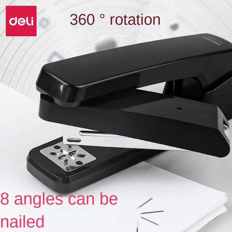 360 Degree Rotatable Stapler Student StaplerStandard Multifunction Use 24/6 Staples Stapler Stationery Office Binding Supplies