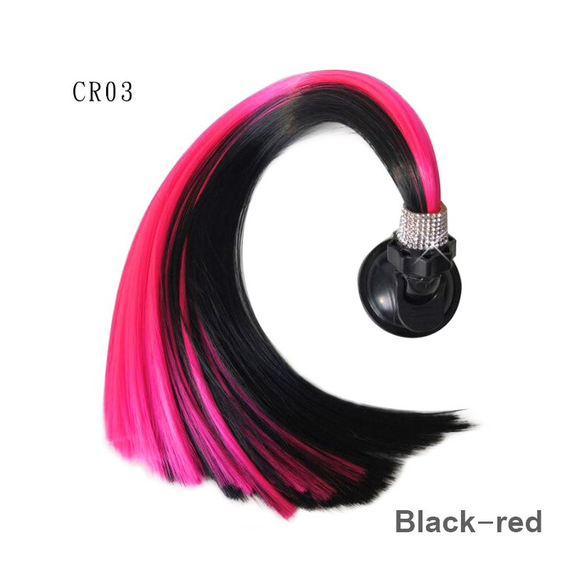 CDCOTN 1pz Casco Del Motociclo di Modo Trecce FAI DA TE diamante Donna Parrucca Trecce per Caschi Da Moto Ventosa Decorazione macchina messa in piega