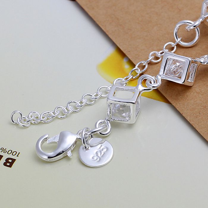 de Navidad 925 joyería de plata de joyería de Chapado en Whitehead a cuadros pulseras y brazalete de joyería al por mayor SMTH241