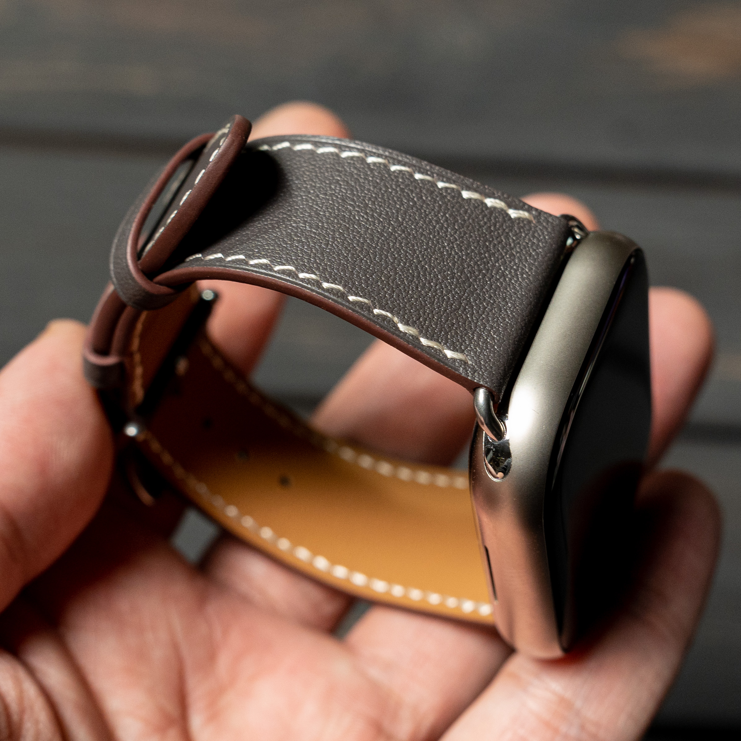 Voor Apple s10/iwatch lederen Apple Watch band ultra2/s9/s8/7SE Lederen Herm band 46mm 42mm 49mm 44mm 41mm: Beige / 14mm