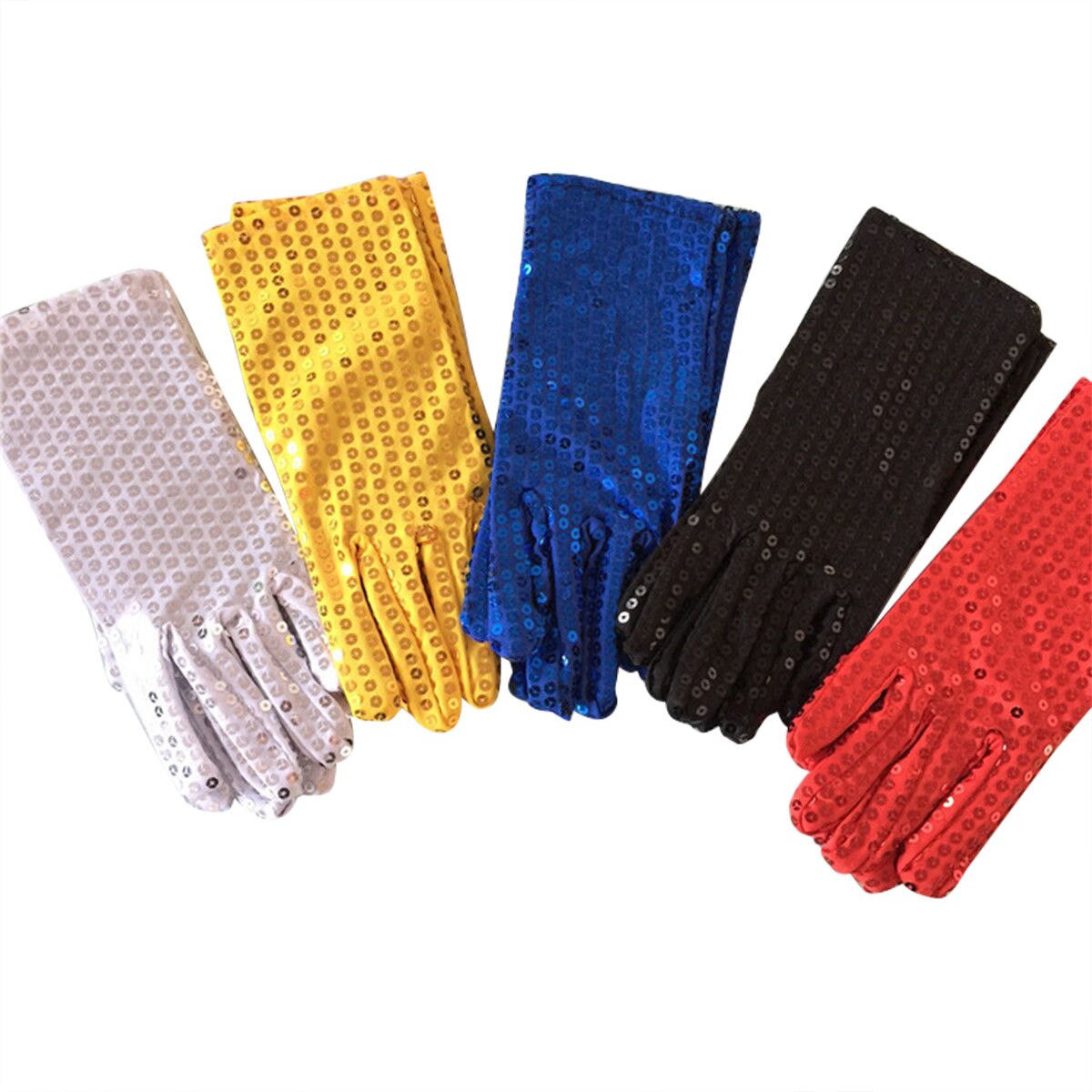 Unisex pailletten vrouw glanzende handschoenen magische vrouw man festival cosplay feest dans handschoen wanten