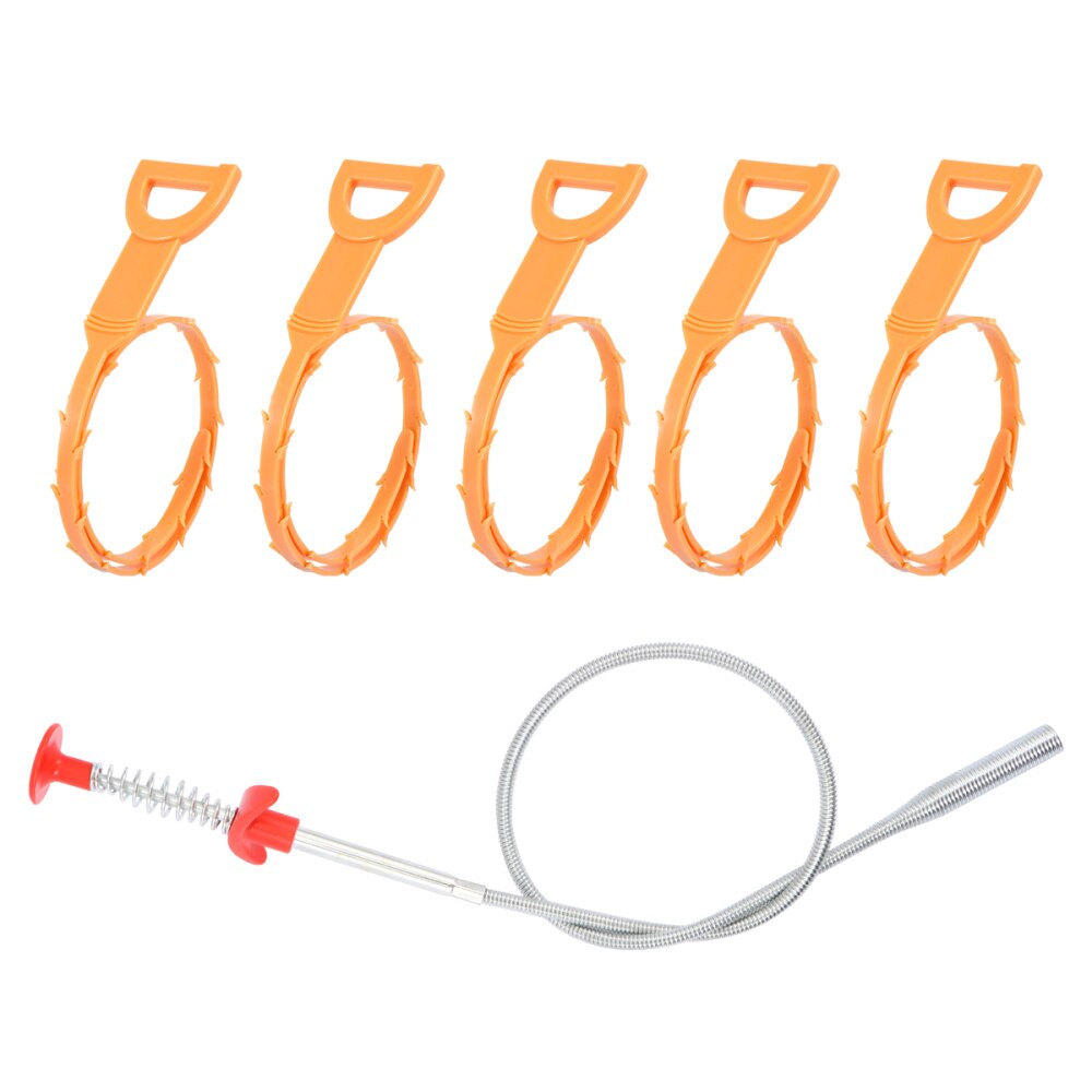6 Pcs Flexible Grabber Tool Hose Pickup Reaching Assist Tool for Drains Toilet