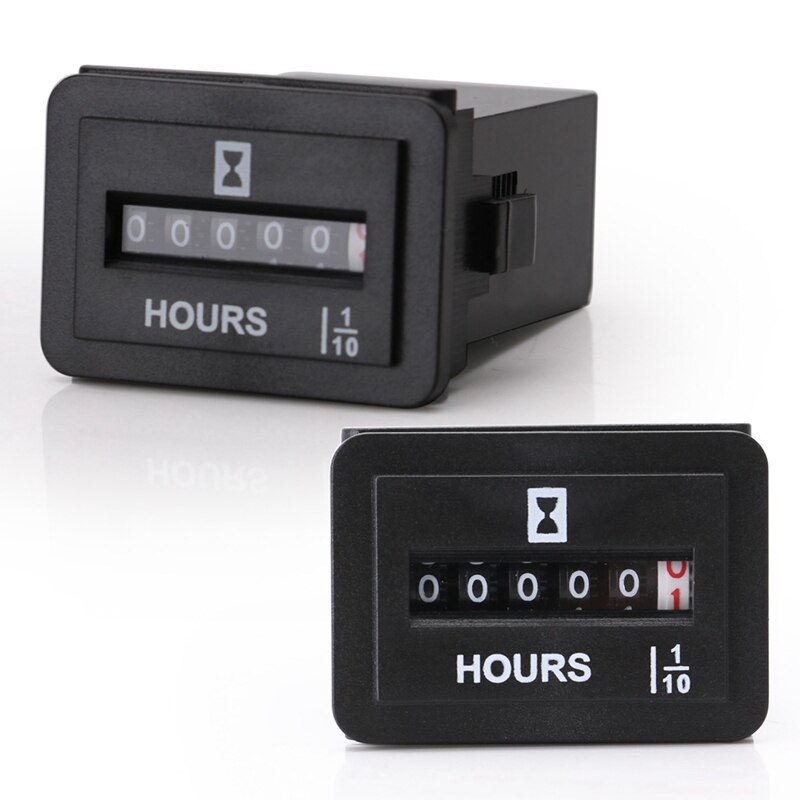DC 10V-80V Generator Sealed Hour Meter Counter for Boats Trucks Tractors Cars Hourmeter