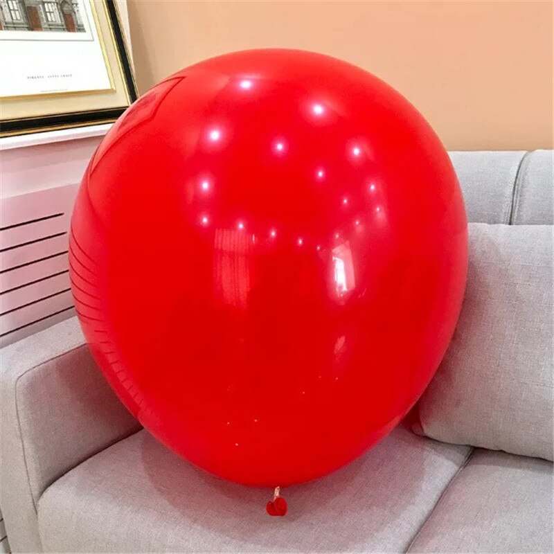 36inch Giant White Pink Latex Air Helium Balloon Big Round Inflable Golobs Wedding Birthday Party Decoration Baby Shower Balls: Red