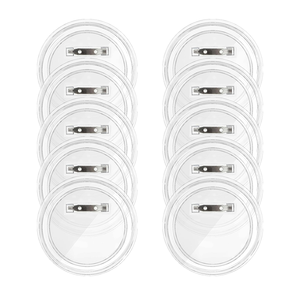 5–20 Stück Acryl-Anstecknadeln, 5,6 cm, transparente Anstecknadeln, Tasten, Anstecker-einstellen, Taste-Hersteller-Rohlinge für Heimwerkerbedarf: Schwarz