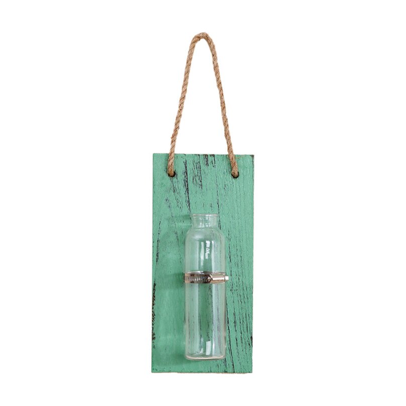 Muur Hydrocultuur Planten Vaas Muur Opknoping Bloempot Wanddecoratie Ornamenten home Decoratieve Planken #4A23: Groen