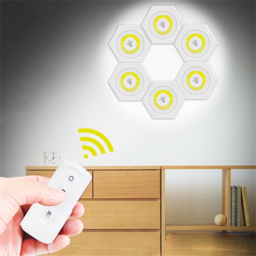 Wireless Remote Control Dimmable Night Light Decorative Kitchen Closet Staircase Aisle Bathroom Dimmable Lighting LED Lights