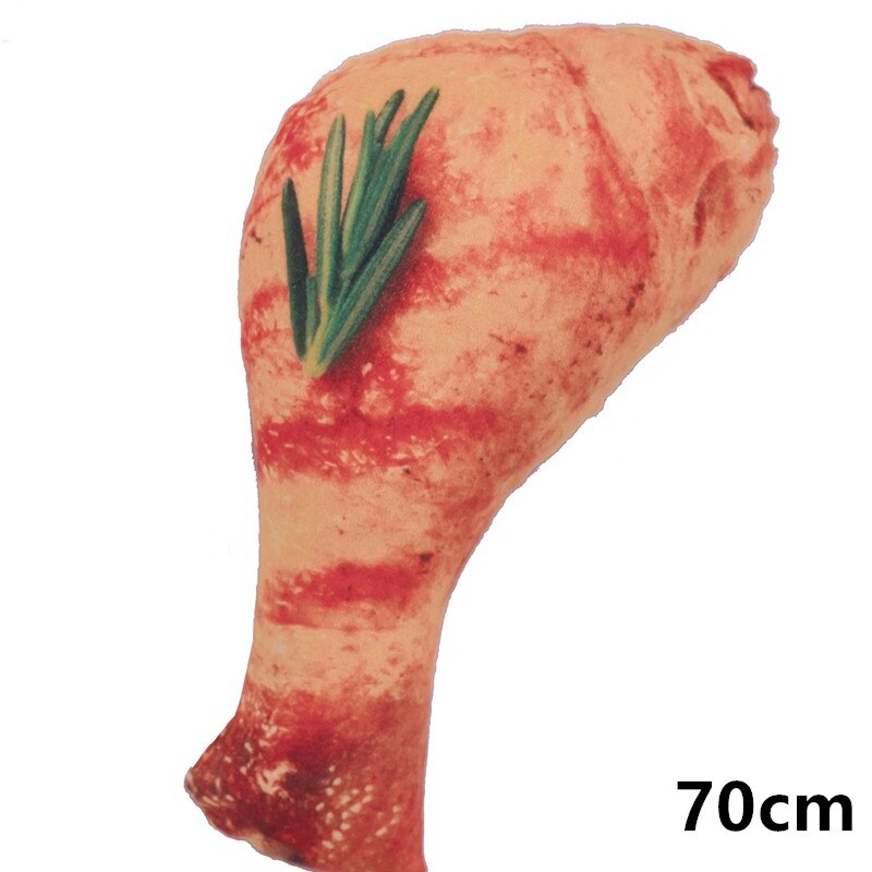 50/70/90CM Simulation Food Real Life Style Chicken Leg Toy Chick Wing Drumstick Pillow Cushion Lifelike Kids Birthday: 2