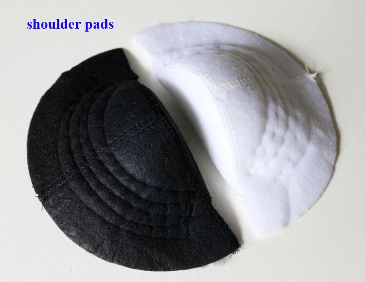 4Pairs Zwart 2.5Cm Zachte Pad Schouder Padding Spons Schoudervullingen Voor Pak/Blazer/Geul Unisex Paddeds naaien Accessoires