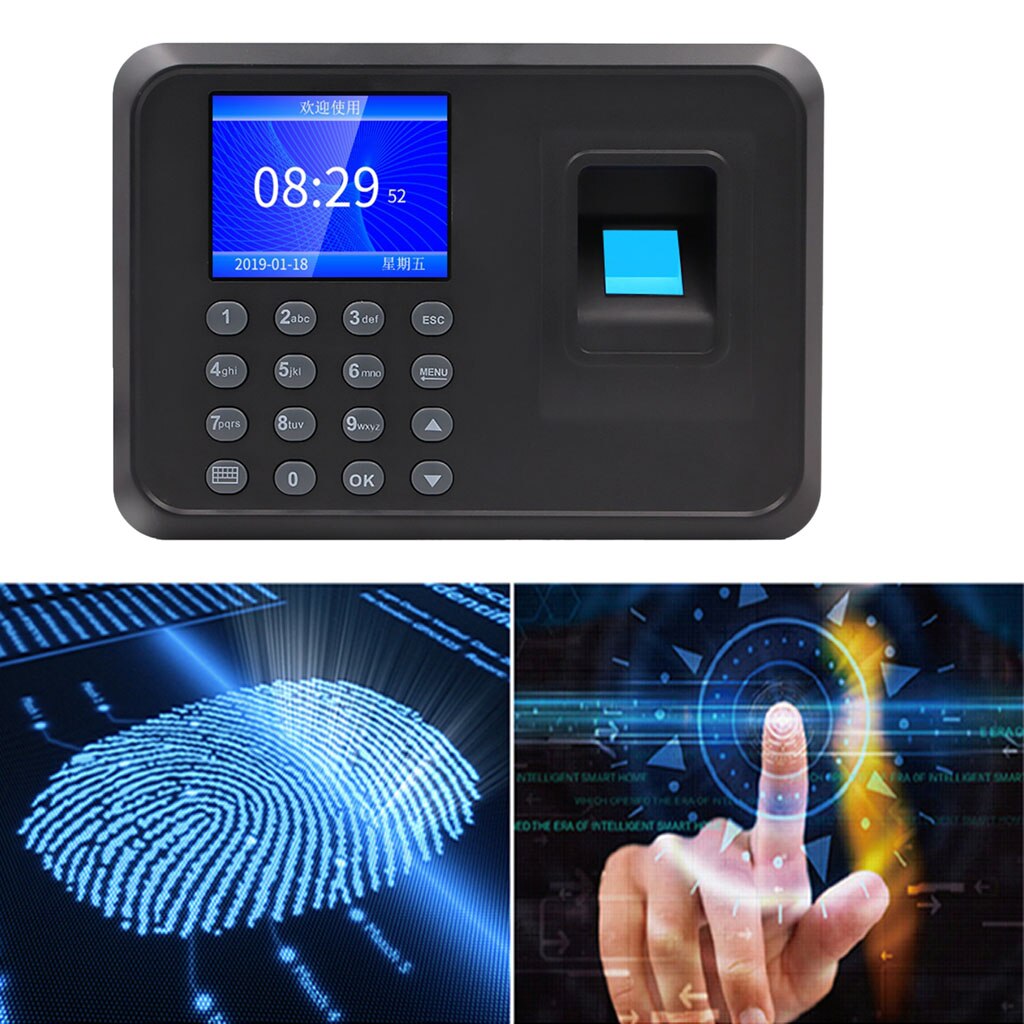 Bærbart biometrisk fremmøde system fingeraftrykslæser tid ur medarbejder kontrol maskine elektronisk udstyr,