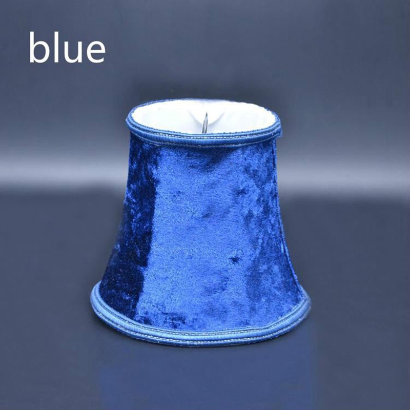 Vintage kleine lampenkap flanel fluwelen stof retro kroonluchter mini lampenkap slaapkamer lamp kroonluchter lampenkappen: Bruin