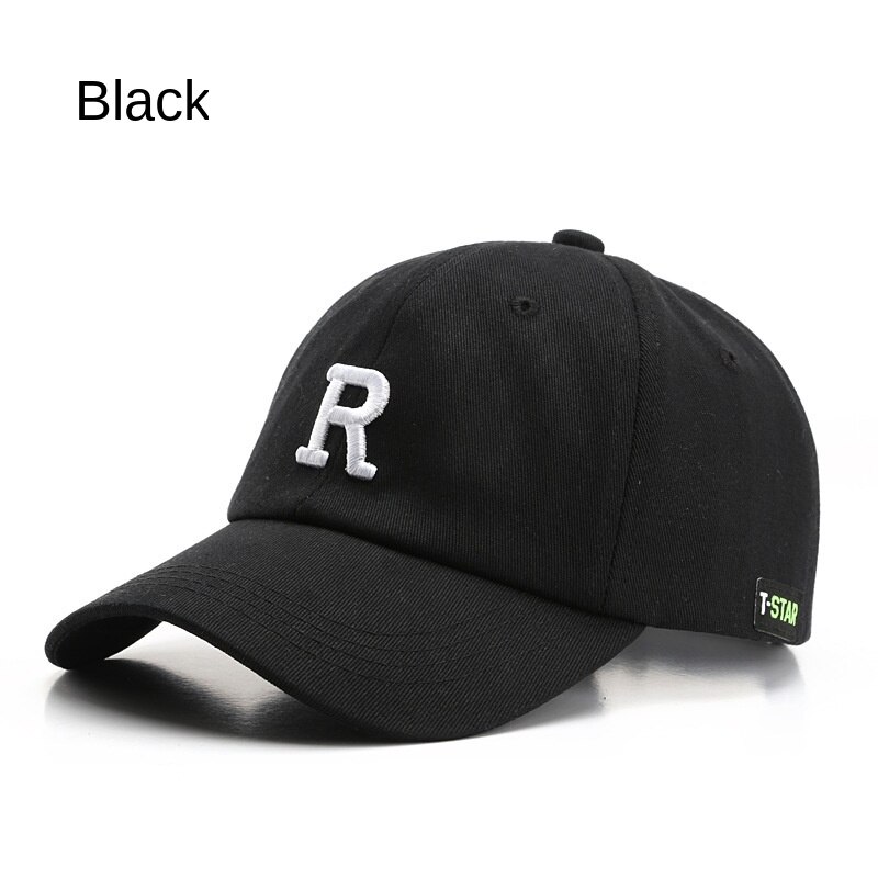 SLECKTON Baumwolle Baseball Deckel für Männer und Frauen knapp R Gestickte Hütte 2022 Sommer Sonne Kappen lässig Snapback Hüte unisex: Schwarz