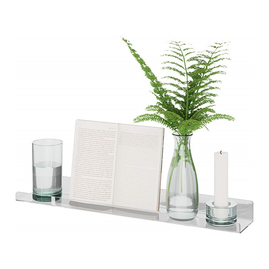 Acrylic Floating Wall Ledge Shelf Wall Mounted Bookshelf Shelf Display