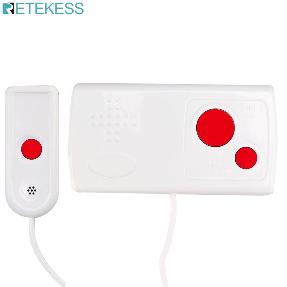 Retecess  td003 trådløs opkaldsknap-sender med håndtag ældre børneafdeling sengeknapservice til sygeplejerskeopkaldssystem