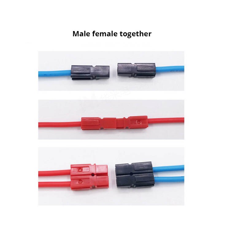 Mini prises anderson 1 paire avec 1 connecteur rouge et 1 noir utilisé pour la batterie de voiture et le raccordement de câbles