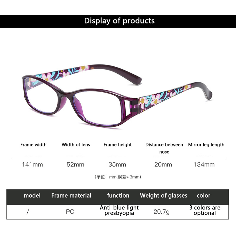 2022 Afdrukken Opvouwbare Leesbril Opvouwbare Presbyopie Bril Mannen Vrouwen Vintage Computer Brillen