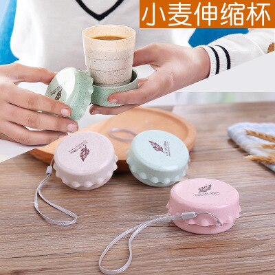 Draagbare Intrekbare Vouwen Cup met Deksel Outdoor Telescopische Inklapbare Drinken Cup Travel Camping water cup 1 pcs
