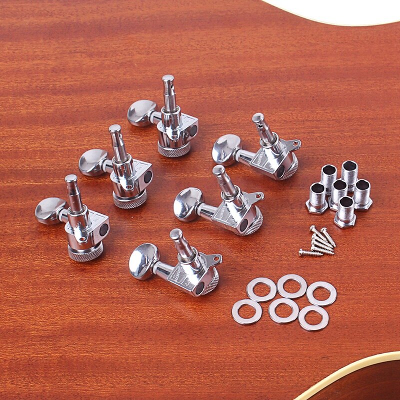-chroom halfronde gitaar stemmechanieken gitaar stemmechanieken stempennen 3r 3l voor elektrische akoestische gitaar