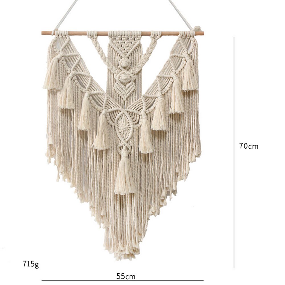 Home Decoration Bohemian Macrame Woven Wall Hanging Boho Room Geometric Tapestry Nordic Art Beautiful Apartment Room Decor: D
