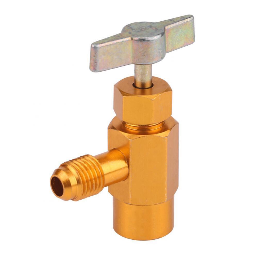 Grifo de botella refrigerante R134A, Conector de abrelatas, válvula de rosca 1/4 SAE