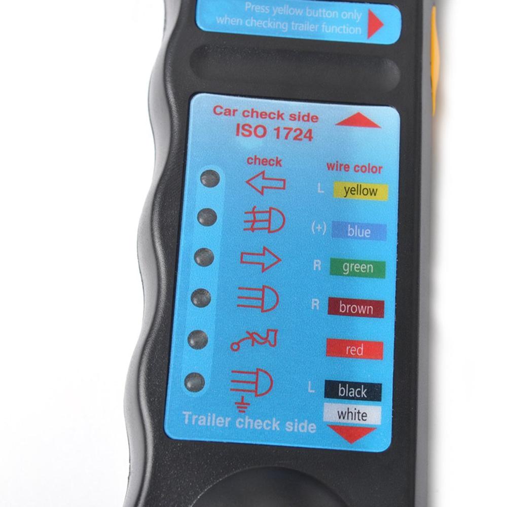 12V 7-Pin Trailer Socket Truck Trailer Plug Socket Tester Car Wiring Circuit Light Test Tool Electrics Diagnostic Tools
