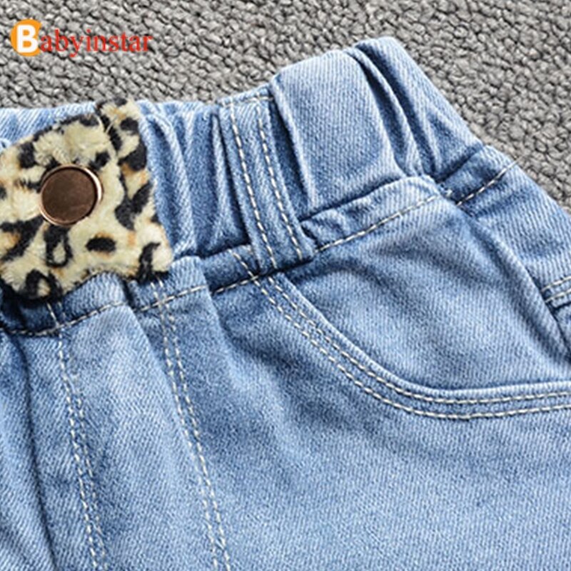 Babyinstar vaqueros para niños Cheetah imprimir bebé niña pantalones de leopardo Infante niña Jeans de mezclilla Bebé Ropa para adolescentes y niñas Pantalones
