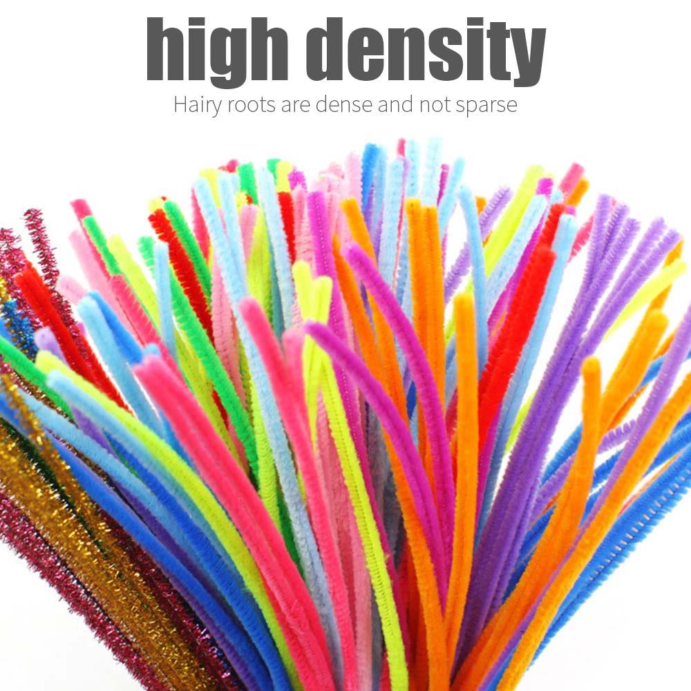 Diy DIY Mixed Color Velvet Twisted Rod 100pcs Home Craft Children Student Handcraft DIY Decoration Assorted Colors