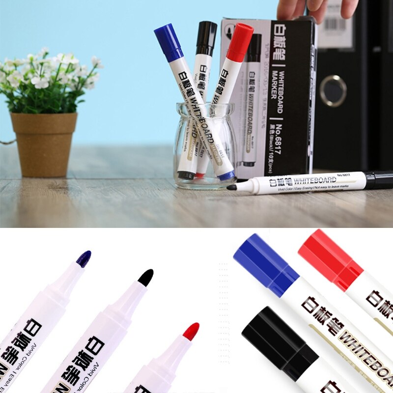 1 pc tusj 3 farger som kan tørkes av flytende kritt glass vindu tusj penn butikk bil dekorasjonsverktøy