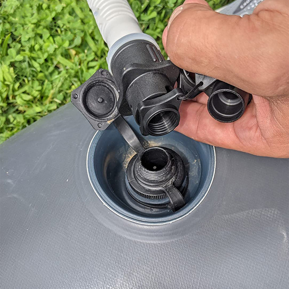 5-in-1-Luftventil-Adapter-Set, Kompressor-Ventil-Adapter für SUP-Board, Schlauchboot, Pumpenadapter, Reifenkompressor-Konverter