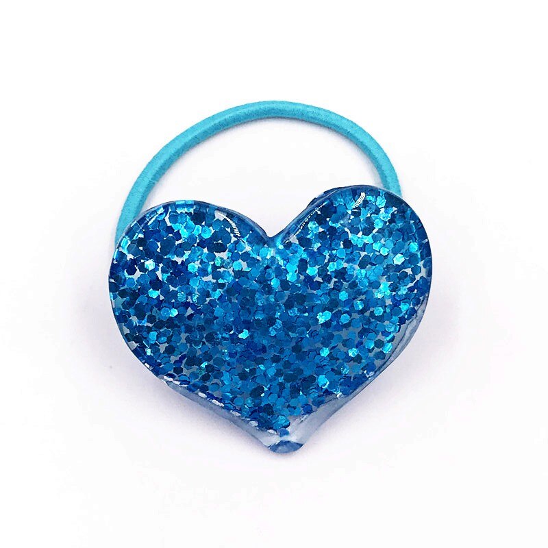 1 pièces scintillant coeur étoile de mer sirène queue bandeaux enfants élastiques bandes de cheveux enfants femmes bandes de caoutchouc filles cheveux corde: 17