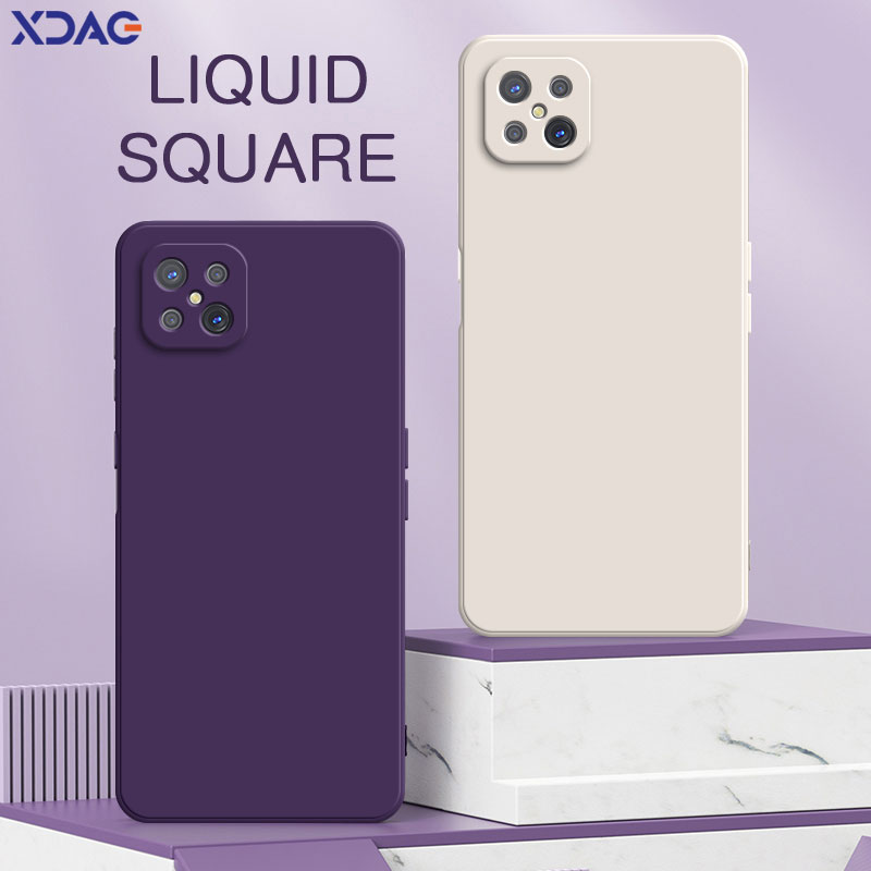 Custodia quadrata in silicone liquido per OPPO A92s Reno4 Reno 4Z Z 5G Fotocamera protettiva 360 Custodia morbida antiurto per telefono Accessori Funda