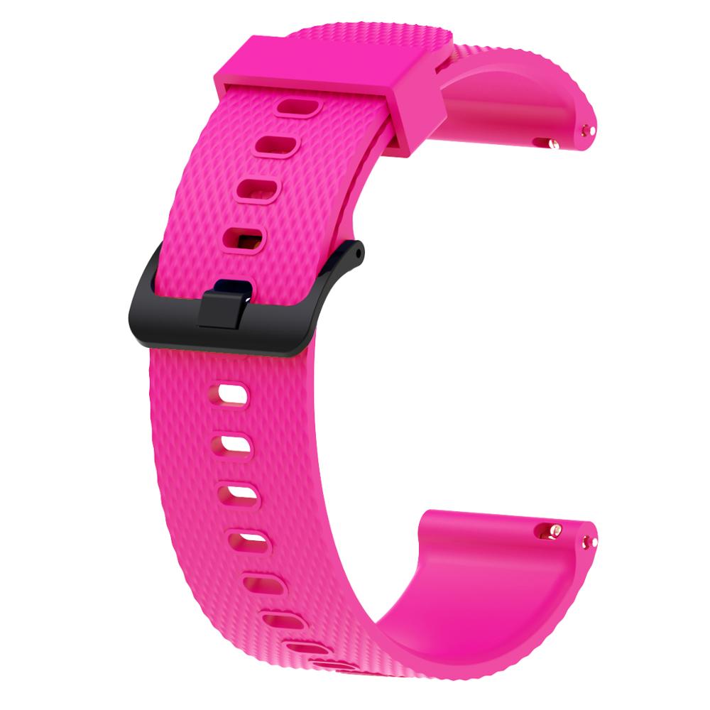 Bracelet de montre, 20mm, pour Garmin Vivomove HR venus vivoactive 3 samsung galaxy watch active 2, bracelet hauwei watch gt 2 42mm: rose red