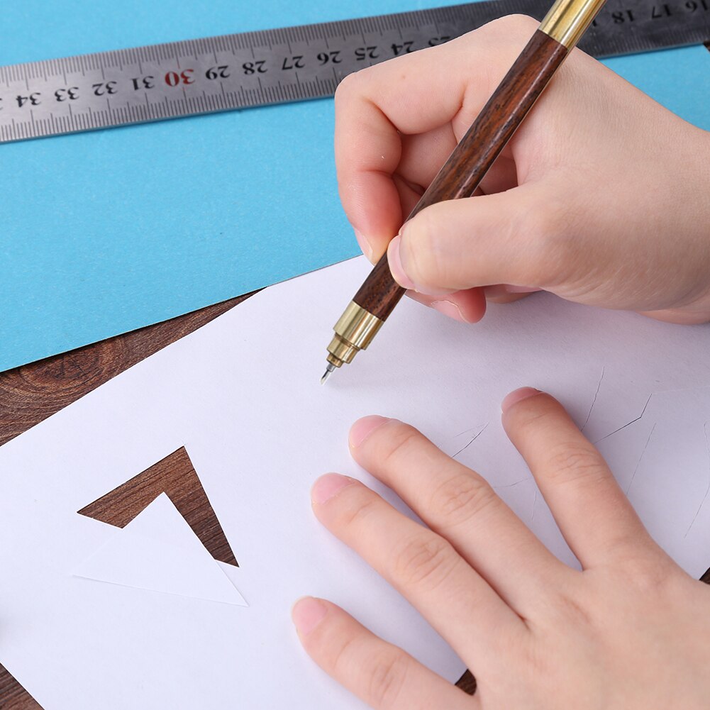 Wood Paper Cutter Pen Knife Scalpel Steel Blades Engraving Knive For Crafts Art Drawing Knife Engraving Pen DIY Repair Hand Tool